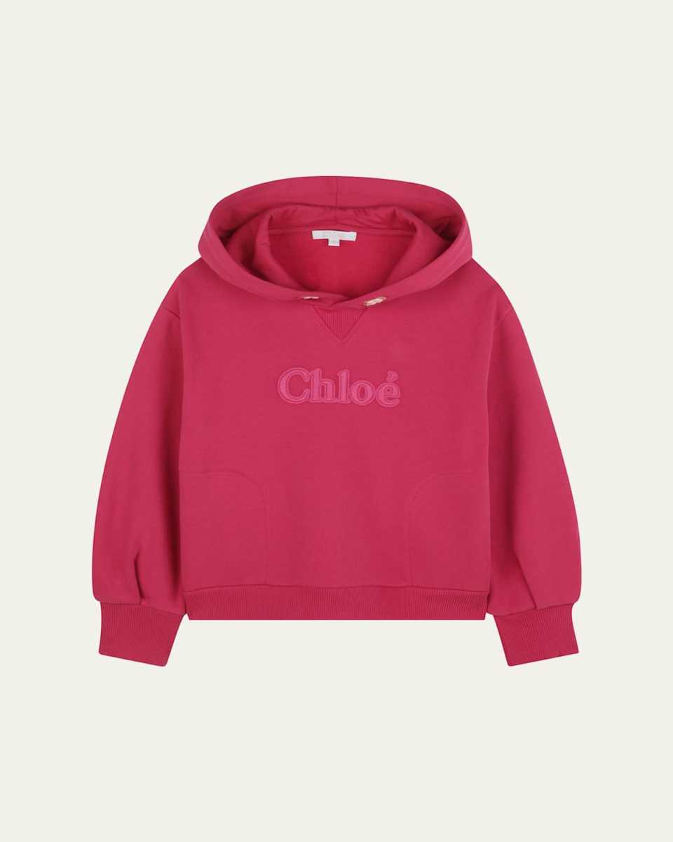 Girl's Hoodie W/ Embroidered Logo, Size 4-
